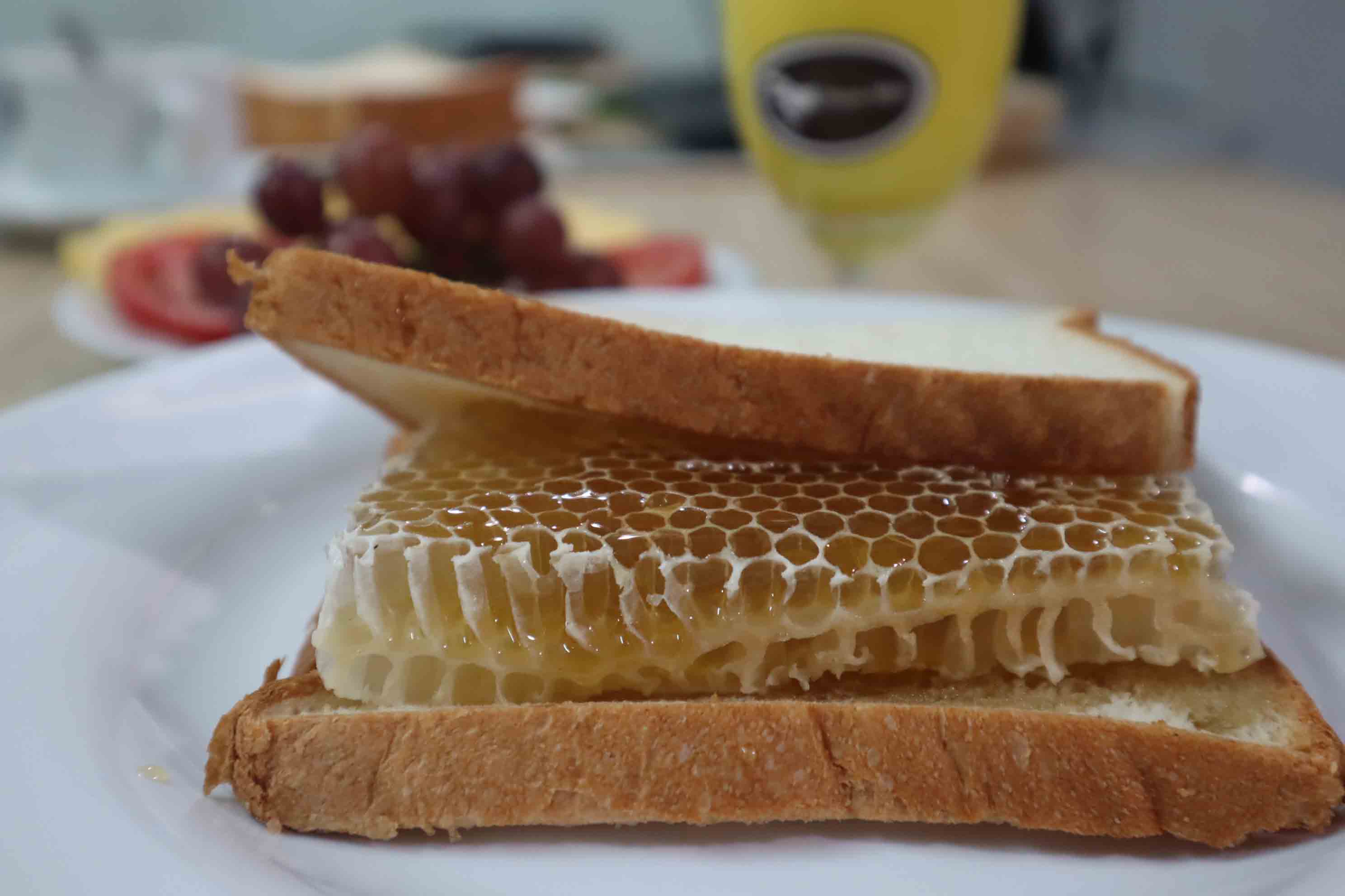 thưởng thức mật ong bánh tổ thảo mộc